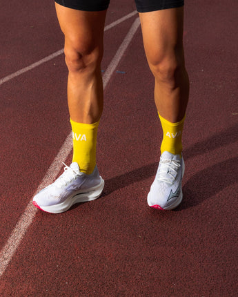 AVA Laufsocken Gelb - AVA RUNNING LAB