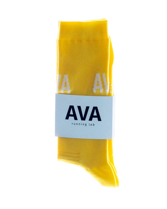 AVA Laufsocken Gelb - AVA RUNNING LAB