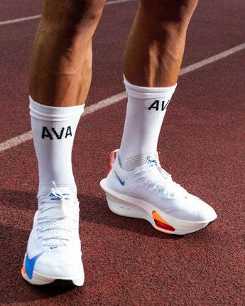 AVA Laufsocken Weiss - AVA RUNNING LAB